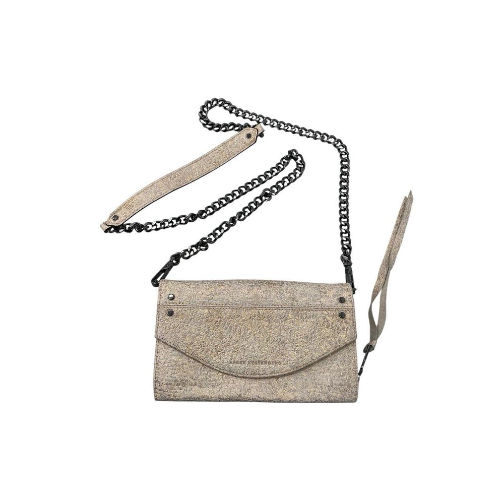 Aimee Kestenberg Delancey Crossbody Purse Wallet Chain Ivory Gold Iridescent
